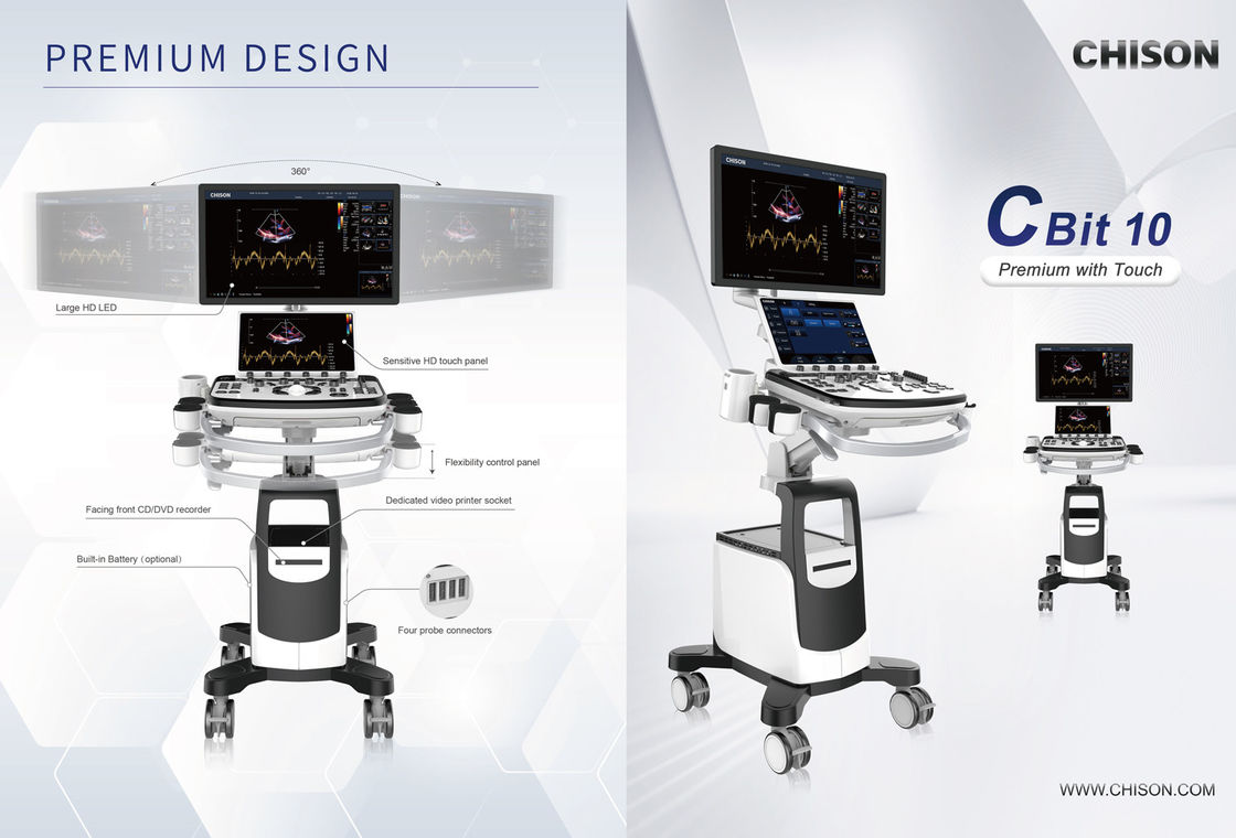 Ce Goedgekeurde Chison-Ultrasone klankmachine CBit 10 met 23,8 Duim HOOFDmonitor