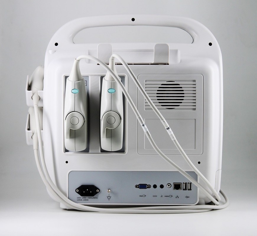 DCU10 draagbaar kleurendoppler-echografiesysteem met 15-inch HD-display voor verloskundige/gyn-, buik- en hartbeeldvorming