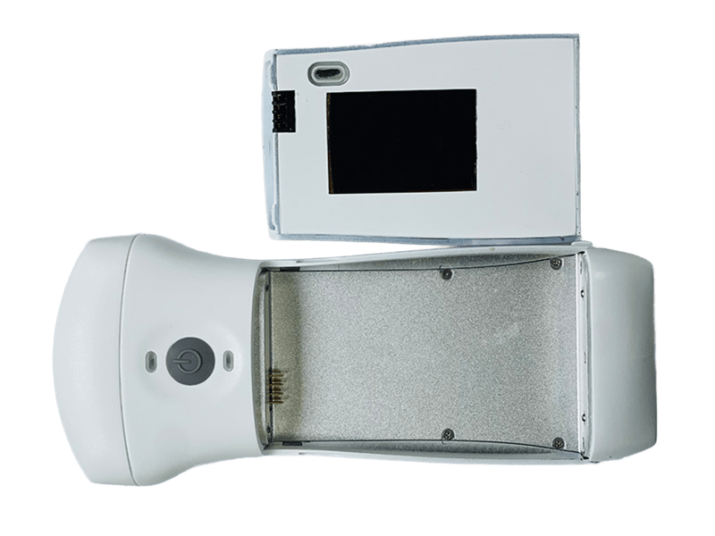 CE FDA goedgekeurde 3-in-1 draadloze draagbare ultrasone sonde met dubbele kop en vervangbare batterij