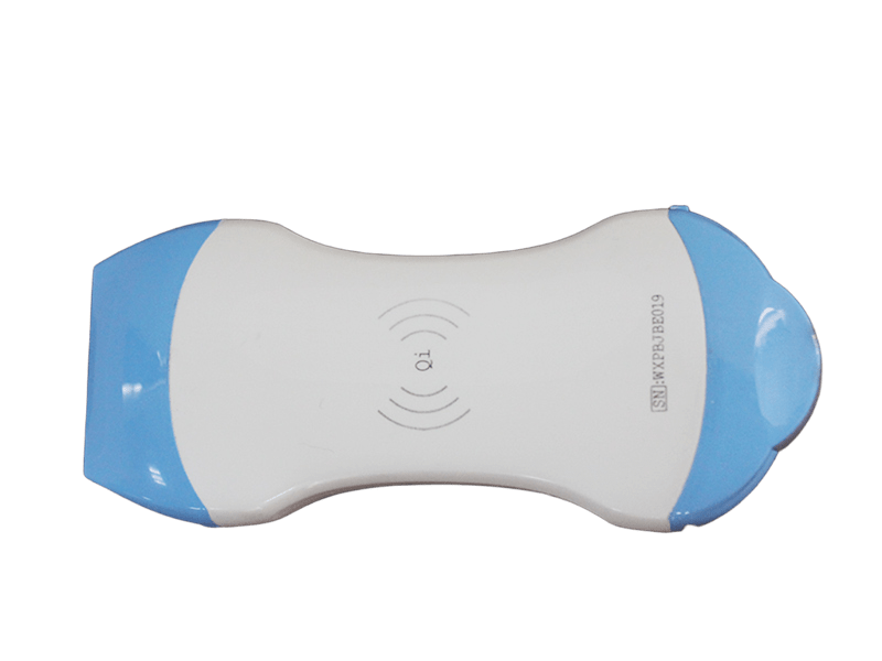 128 Element draadloze handheld echografiesonde met dubbele kop, micro-convexe en lineaire transducer voor POCUS en veterinaire beeldvorming